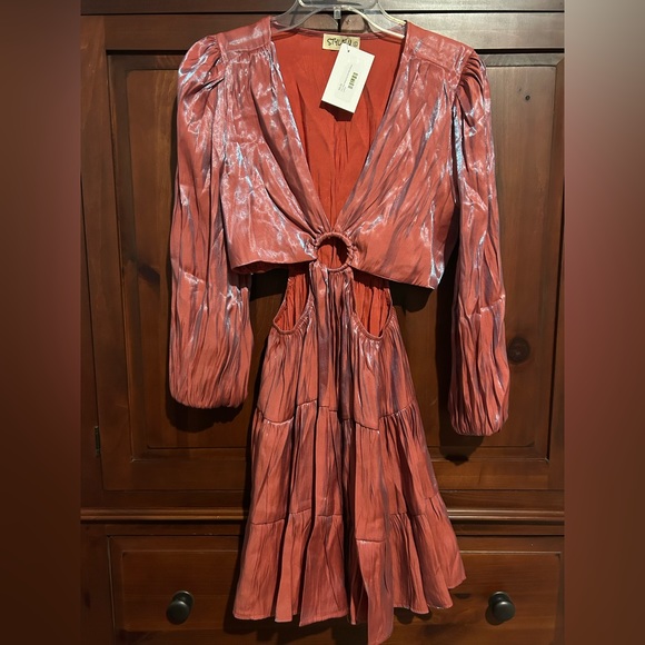 Style U Dresses & Skirts - NWT Fiery Red Tiered Cut-Out Mini Dress, Large